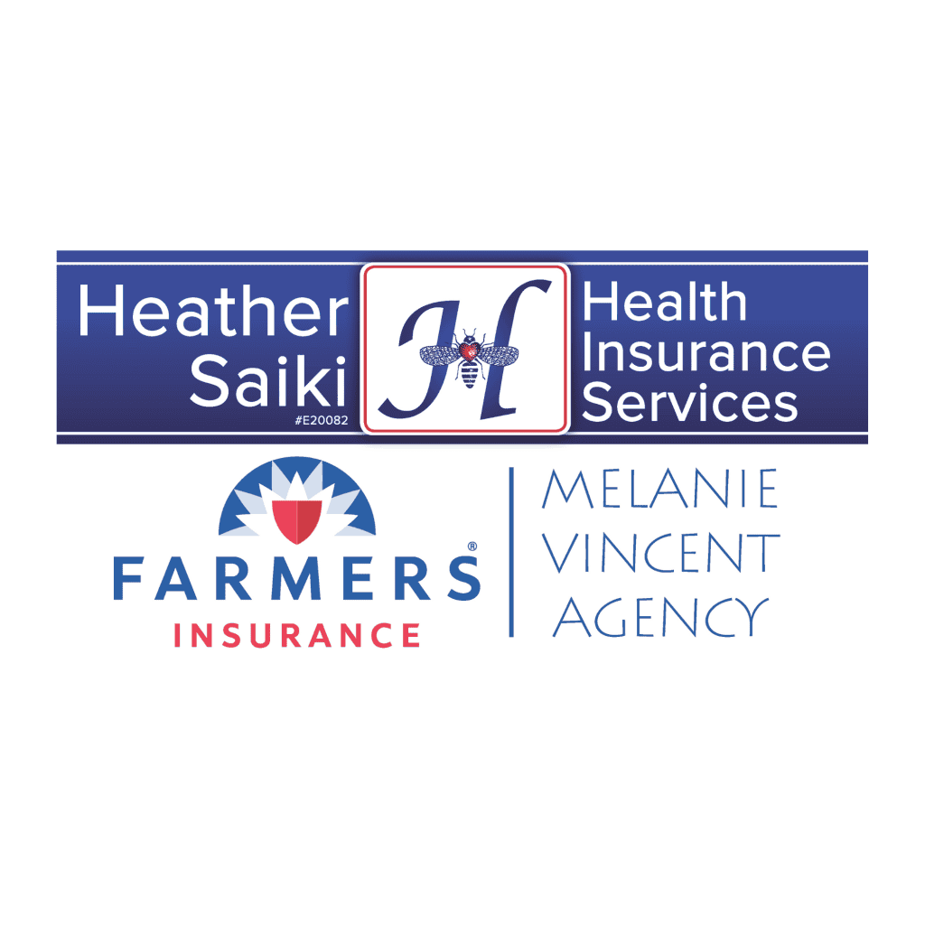 Heather Saki Health Insurance & Melanie Vincent Farmers Insurance Logo